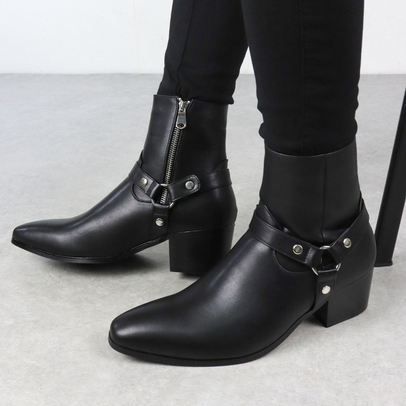 Men Formal Wear With Boots - Designer Men รองเท้าคลาสสิกเชลซีข้อเท้า BOOT แฟชั่นรองเท้าส้นสูงธุรกิจรองเท้าสําหรับชายคุณภาพสูงของแท้หนัง BOOT