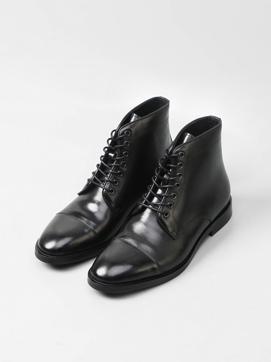 Men Formal Wear With Boots - รองเท้าบูทหุ้มข้อหนังแท้ทำมือสำหรับผู้ชาย แบบผูกเชือก คลาสสิก เหมาะสำหรับใส่ทำงาน แต่งกายทางการ งานแต่งงาน