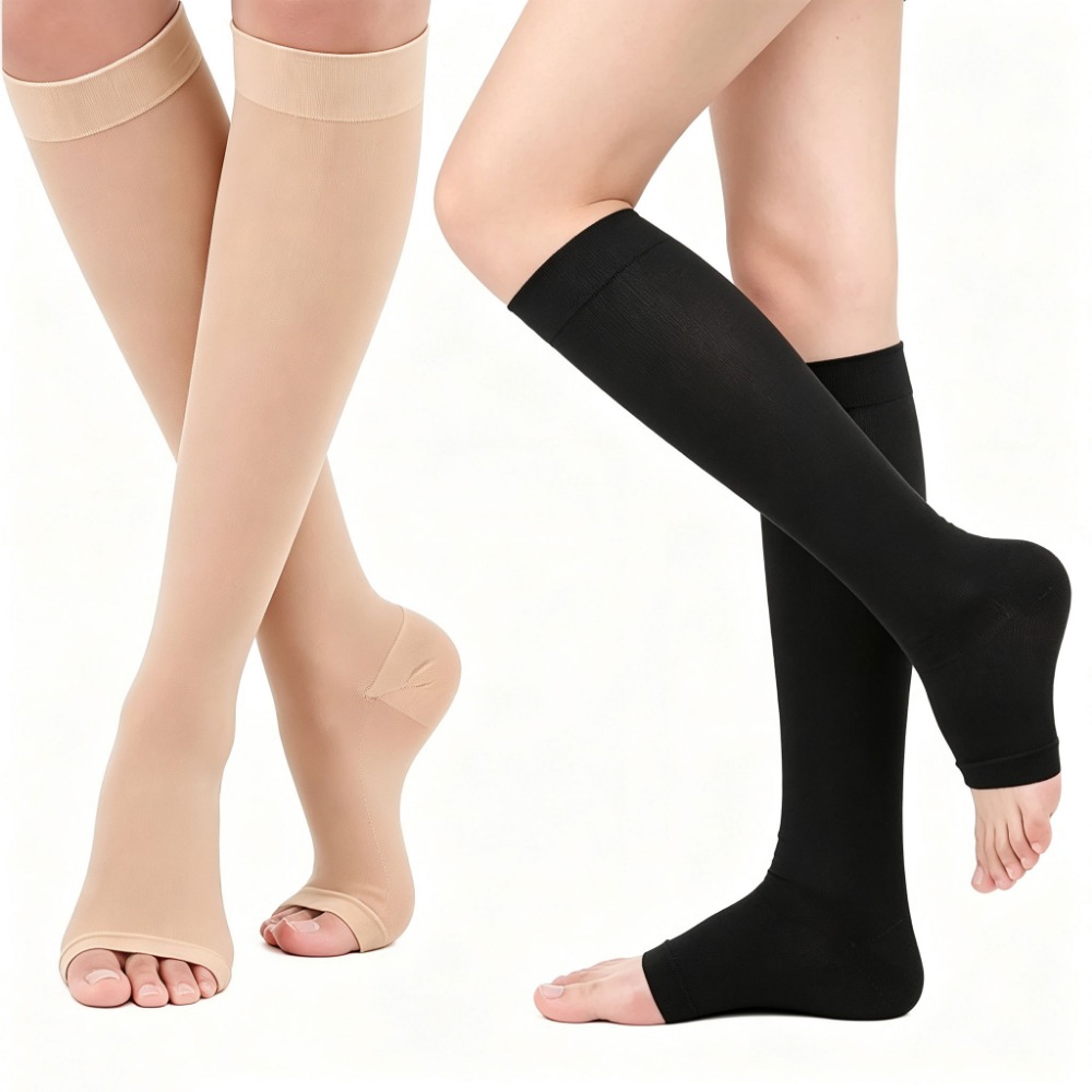 Sock Garter Men - ถุงเท้าบีบรัดแบบไม่มีปลายเท้า รองรับทางการแพทย์ ไซส์ S-XXL ป้องกันเส้นเลือดขอด สำหรับผู้ชายและผู้หญิง