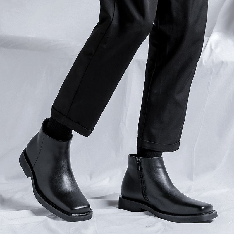รองเท้า Casual Leather สำหรับบ - Men Formal Wear With Boots บทวิจารณ์และราคา