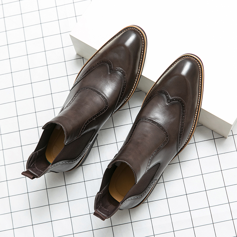 รองเท้าบูทเชลซีแฟชั่นผู้ชายสไต - Men Formal Wear With Boots บทวิจารณ์และราคา
