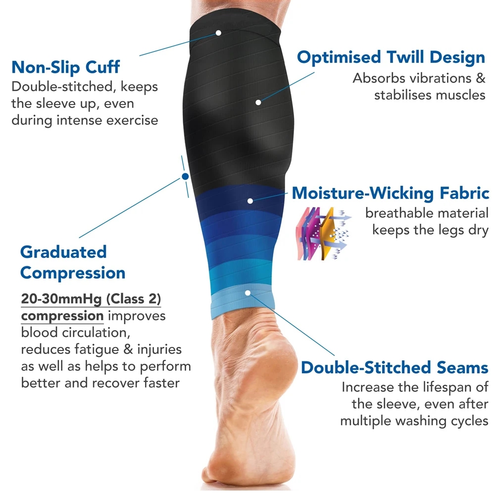 ปลอกรัดน่อง 1 คู่ แรงกด 20-30  - Sock Garter Men บทวิจารณ์และราคา