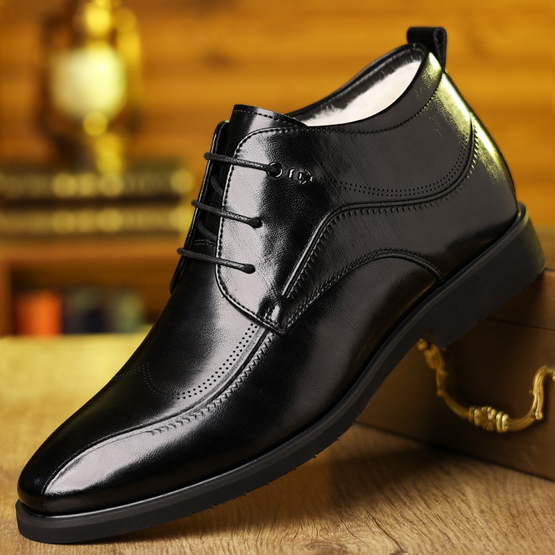 ผู้ชายรองเท้าหนังฤดูหนาวกํามะห - Men Formal Wear With Boots บทวิจารณ์และราคา